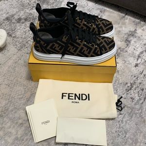 Fendi Black and Brown Sneakers